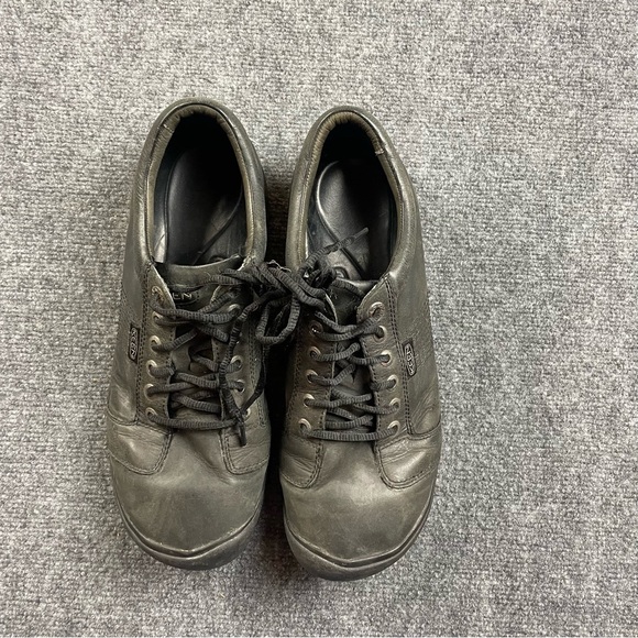 KEEN Men’s Austin Shoes Black Leather Lace Up size: 15